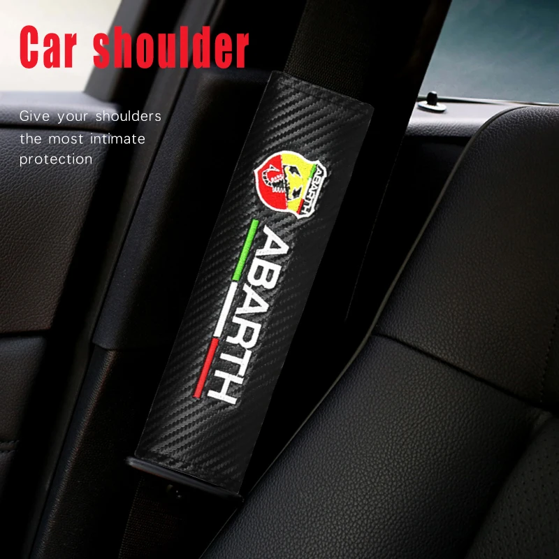 

1/2PC Car Seat belt cover Badge logo car styling for FIAT JUNTO Abarth 500 Stilo Ducato Palio Bravo Doblo decoration Accessories
