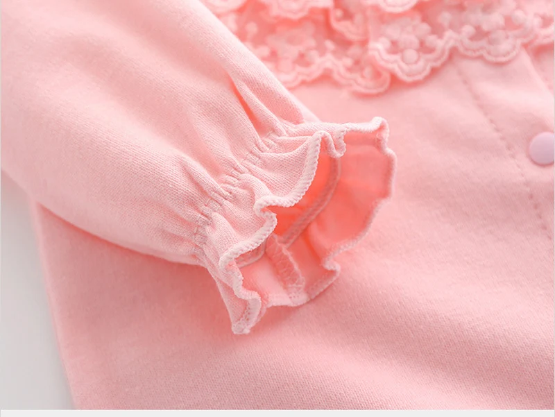 Хлопковый кружевной комбинезон для новорожденных девочек комплект Bernat