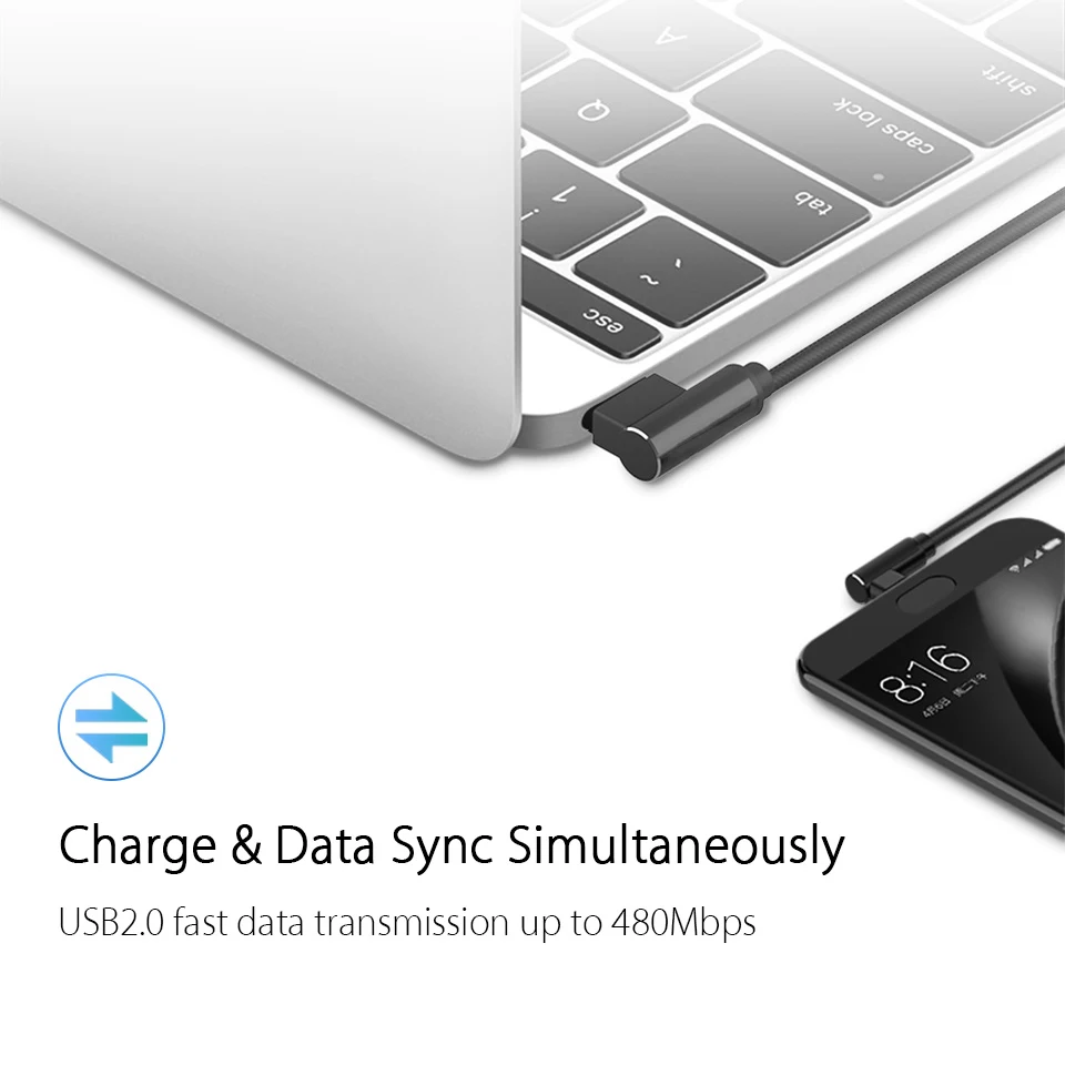 90 градусов USB Type C зарядный кабель 3 м 2 1 Быстрая зарядка QC 0 USB-C быстрая линия