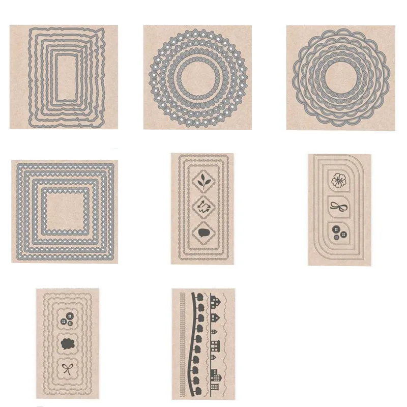 

Lace Polygon Suburbs Metal Cutting Dies DIY Scrapbooking Handcrafted Photo Album Postcard Craft Embossing Decorative Knife Molds