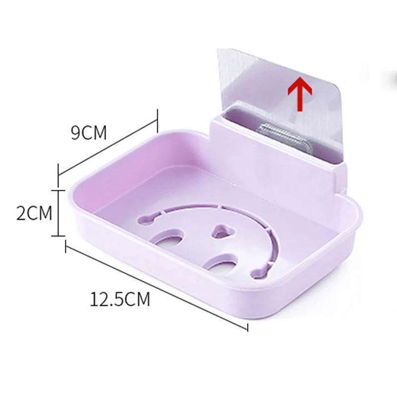 Бесшовные Стикеры для ванной комнаты настенный ящик мыла со смайликом сливная