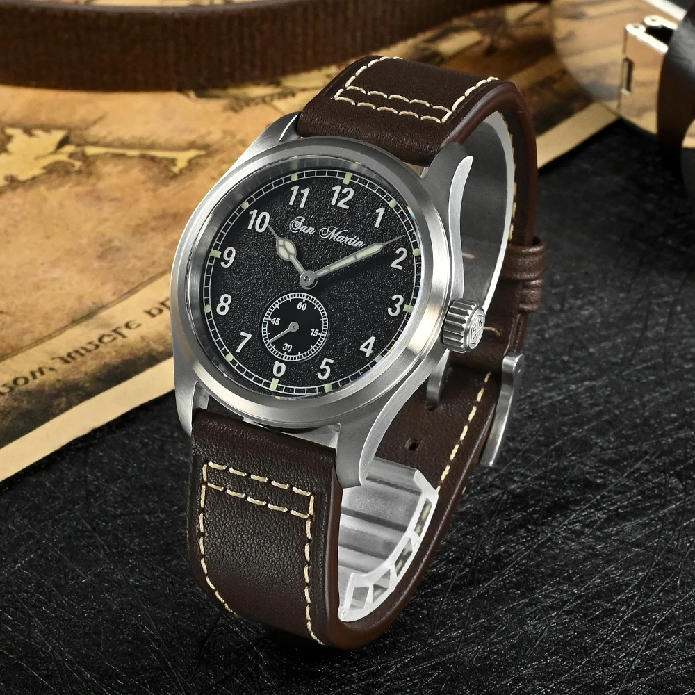 Мужские кварцевые часы San Martin с механизмом RONDA 6004 простые модные