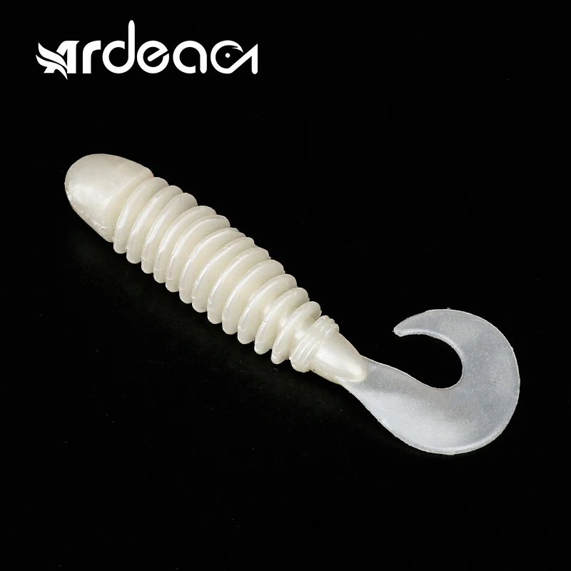 

Ardea 4Pcs Rubber Jig Lure 80mm 5.2g Curly Worms Silicone Soft Bait Spiral Body Artificial Wobble Swimbait Saltwater Bass Tackle