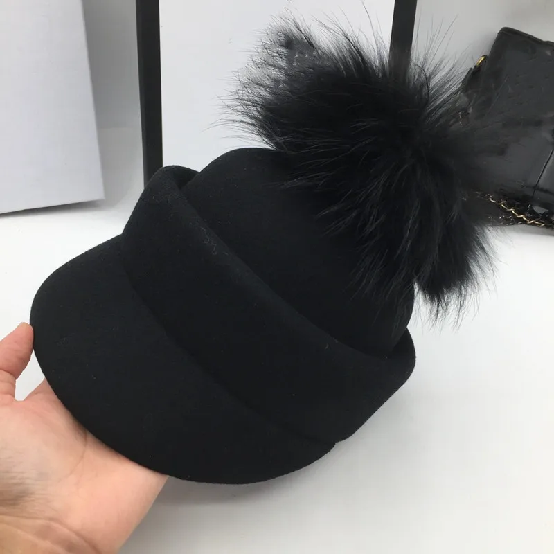 Шапка для конного спорта шерстяная шляпа отдыха в нестандартном стиле черного