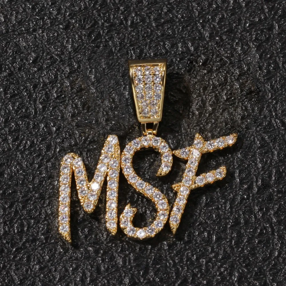 Фото Мужское ожерелье UWIN с кулоном в виде шрифа, бесплатное ожерелье в подарок №4