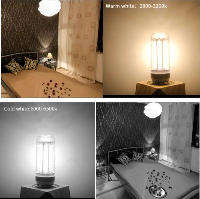 GU10 G9 LED Bulb High Brightness E27 E14 24 36 48 56 69 72 LEDS SMD 5730 Daylight Corn 220V Energy Saving led lamp | Освещение