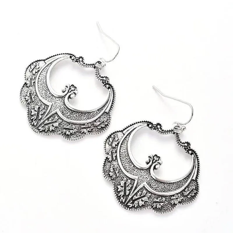 Европейские и американские богемные ажурные резные серьги винтажный этнический