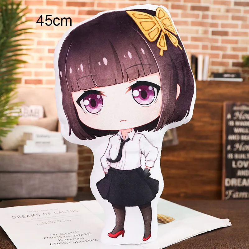 45cm girl plush 10 см Nendoroid Bungo бродячие собаки 657 676 дазай Осаму накахара чуя фигурка модель игрушки - Цвет: 45cm girl plush