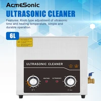 acmesonic ultrasonic cleaner 6l for vinyl cd with heater powerful ultrasound 360w for watch glass auto motor bike dental parts