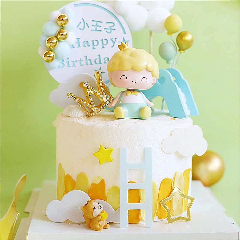 Корона принц белка торт Топпер для фотографий Декор лестница детский душ десерт