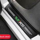 Защитная Наклейка на порог автомобильной двери из углеродного волокна для Skoda Superb Octavia A5 A7 RS 245 iV Kamiq Old Febia Roomster Scala Rapid