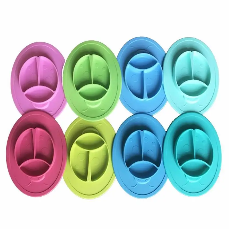 Мультяшная детская посуда тарелка для еды коврик Силиконовый легко чистящий