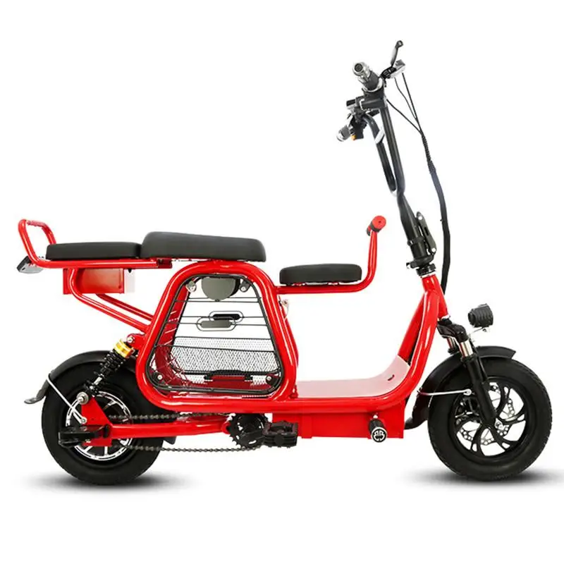 

Electric Scooter With Seat/Pet Basket For Adult Portable Two Wheels 350W 48V High Carbon Steel 12'' Electric Bike Bicycle