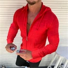 Модная толстовка с длинными рукавами, футболка на молнии, мужская повседневная рубашка с принтом в Гавайскую клетку, Высококачественная рубашка, Топ
