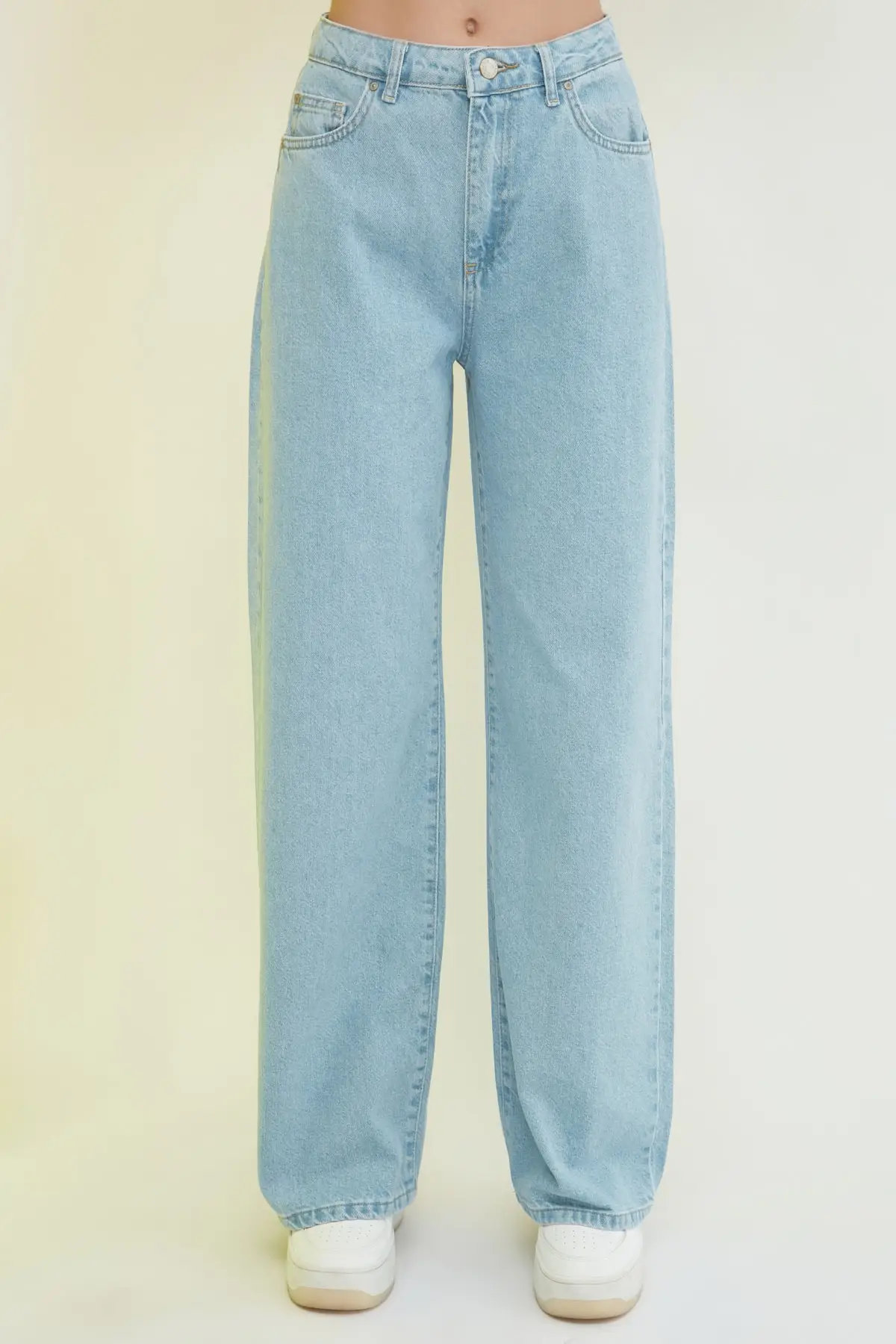 

Trendyol Cut Out Detail High Bel Wide Leg Jeans TWOSS21JE0243