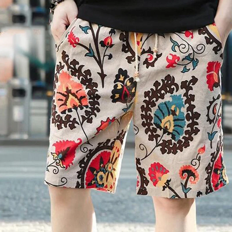 

Casual Shorts Men Summer Cotton Linen Fashion Male Shorts Loose Quick Dry Mens Short Pants Streetwear High Quality Man Shorts