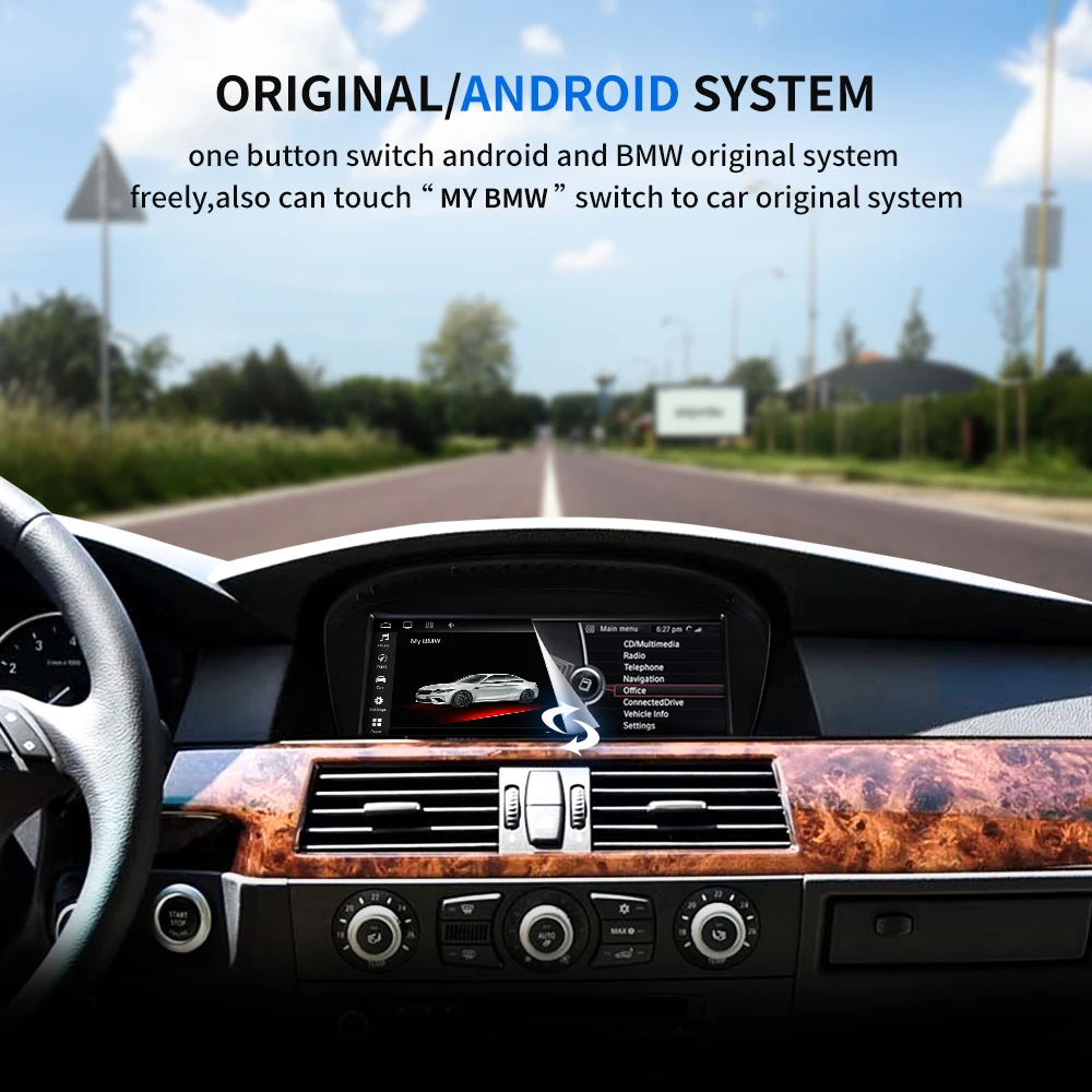 Система Android 10 Автомобильный GPS навигатор Экран для BMW E60 E61 E62 E63 E90 E91 E92 E93 WIFI 4 + 64 ГБ BT