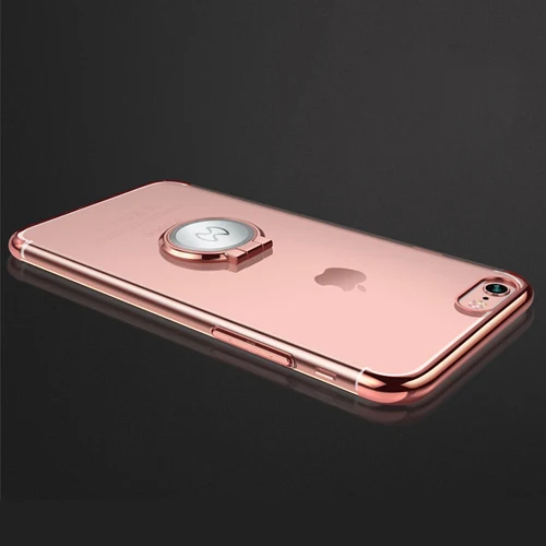 Для iPhone X 7/8 7/8Plus чехол для телефона Xundd Прозрачный жесткий чехол из поликарбоната с изображением защитный чехол-накладка на заднюю панель для iPhone 6 6s чехол Funda с защитой от повреждений и кольцом держателем - Цвет: rose gold
