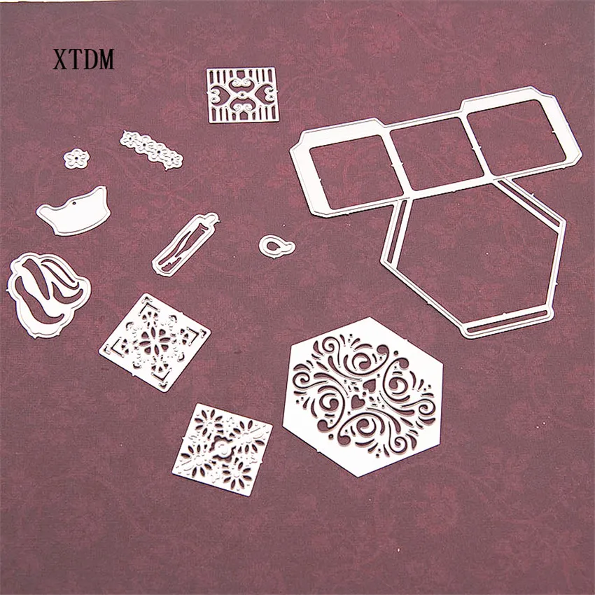 Штамповочная коробка для штампов металлическая бумага рукоделия штамп