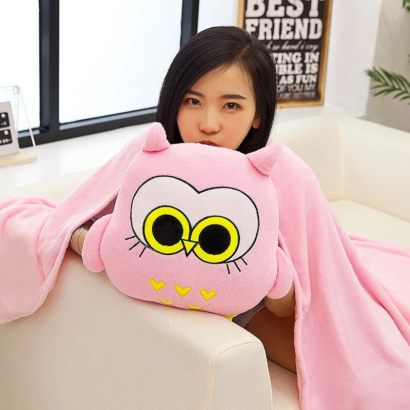 

New Summer Multifunctional Air Conditioner Pillow Plush Toy Cartoon Hand Warming Blanket Gift Sleeping Children Cute Stuffed Hot