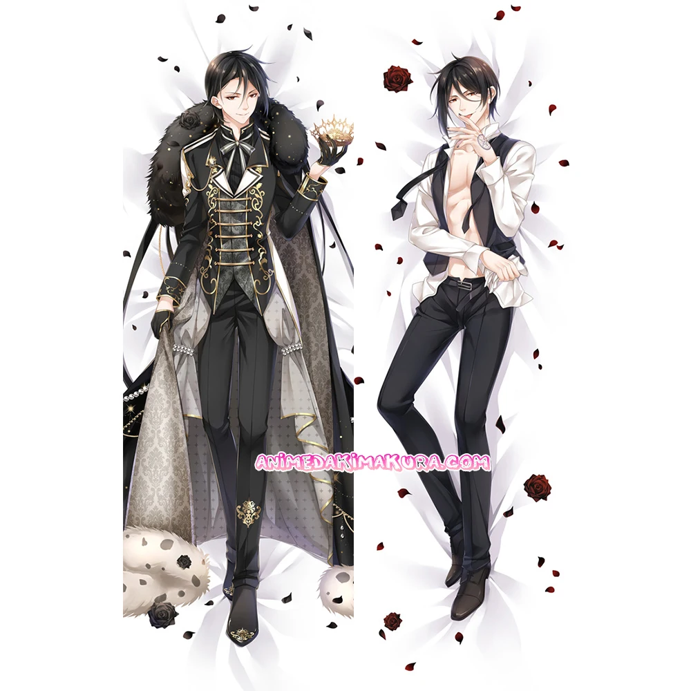 

Black Butler Kuroshitsuji Sebastian Michaelis Anime Dakimakura Hugging Body Pillow Cover Case