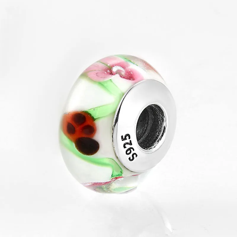 Бусины из серебра 925 пробы с цветами лотоса муранского стекла | Украшения и