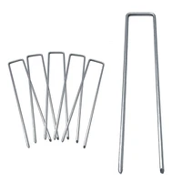 garden stakes galvanized landscape staplesu type turf staples for artificial grasssecuring fences weed barrier 100 pcs