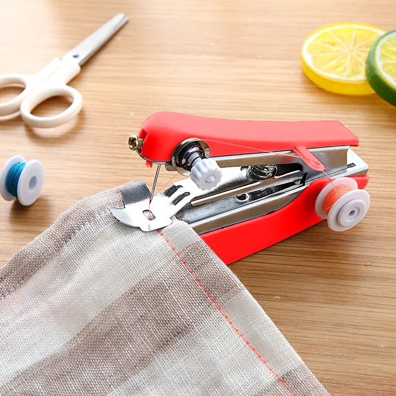 

Manual Operation Portable Mini Sewing Machine Mini Creative Simple Sewing Tools Home Travel Small Embroidery Needlework Tools