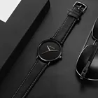 Модные мужские повседневные Аналоговые кварцевые наручные часы с кожаным ремешком, деловые часы, аналоговые простые часы, мужские часы B40