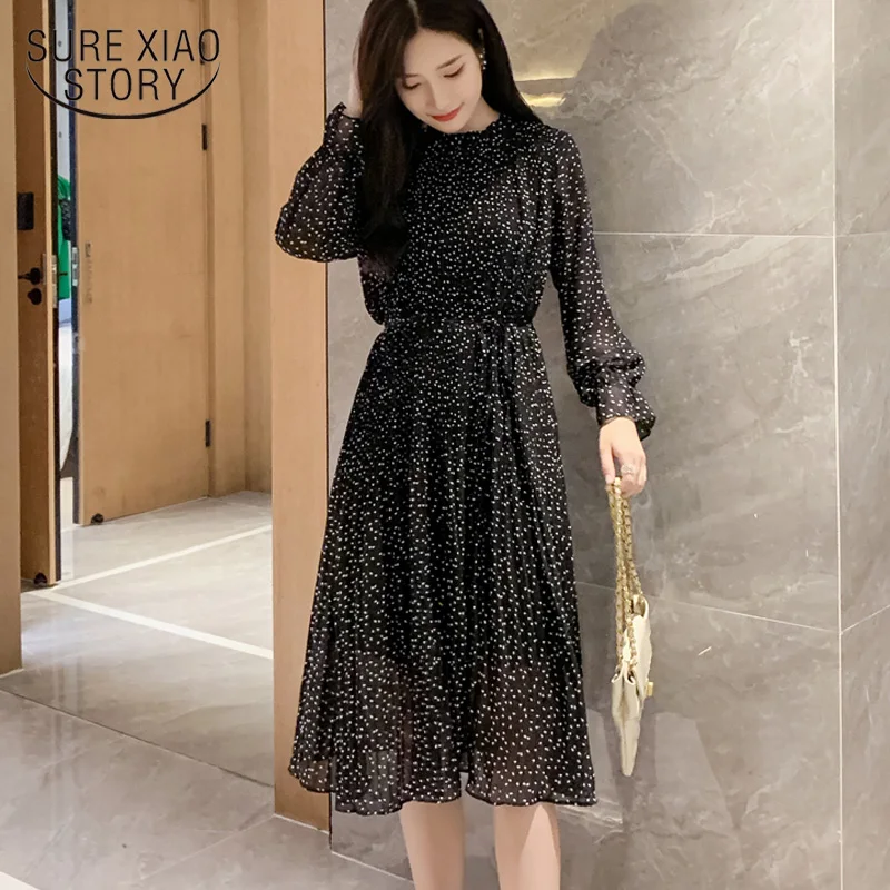 2021 Цветочное платье Свободные плиссированные вечерние платья шифоновое до