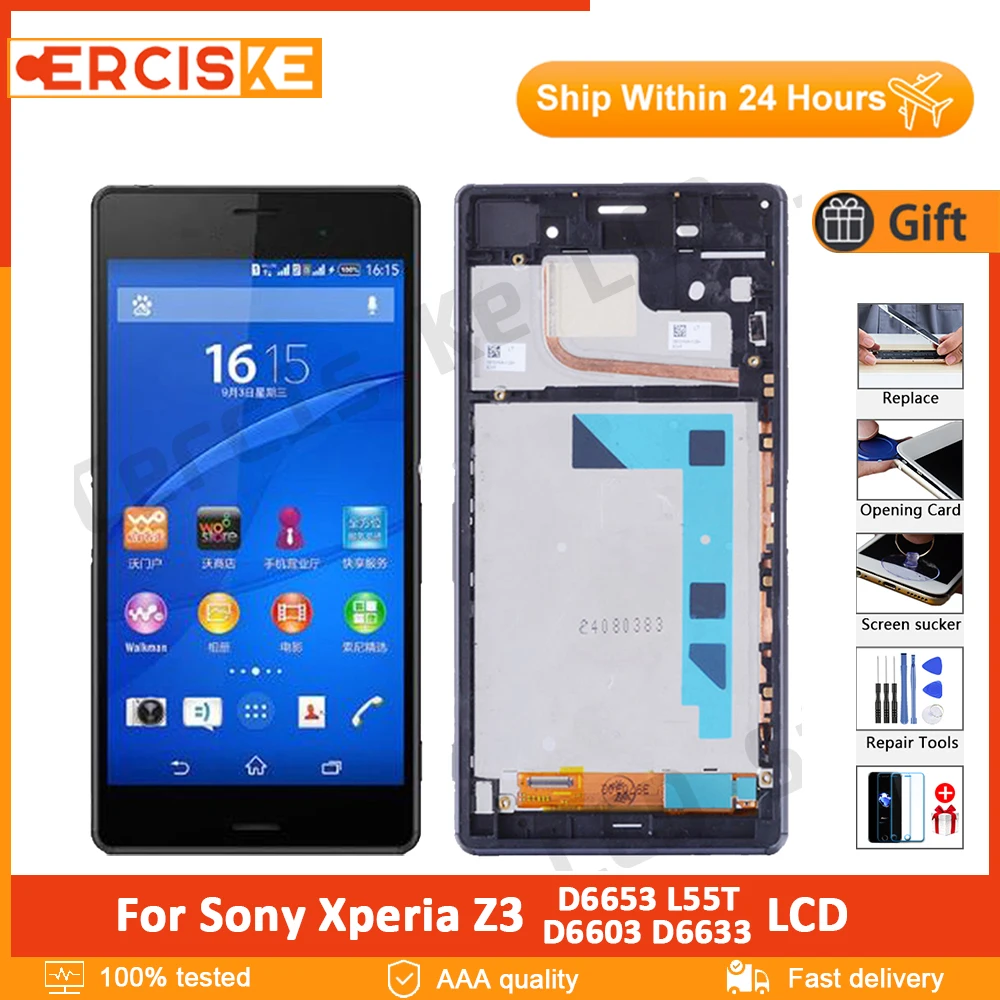 5 2 ''Оригинальный дисплей для SONY Xperia Z3 D6603 D6633 D6653 L55T ЖК-сенсорный экран