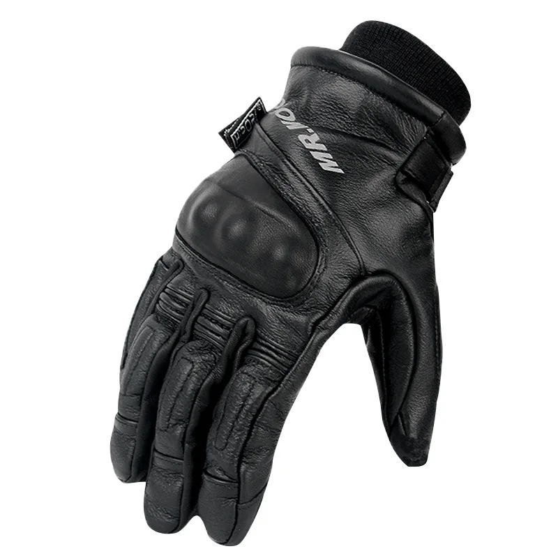 

Winter warm waterproof motorcycle gloves men's outdoor riding gloves Genuine Leather motocross motorbike glove guantes moto