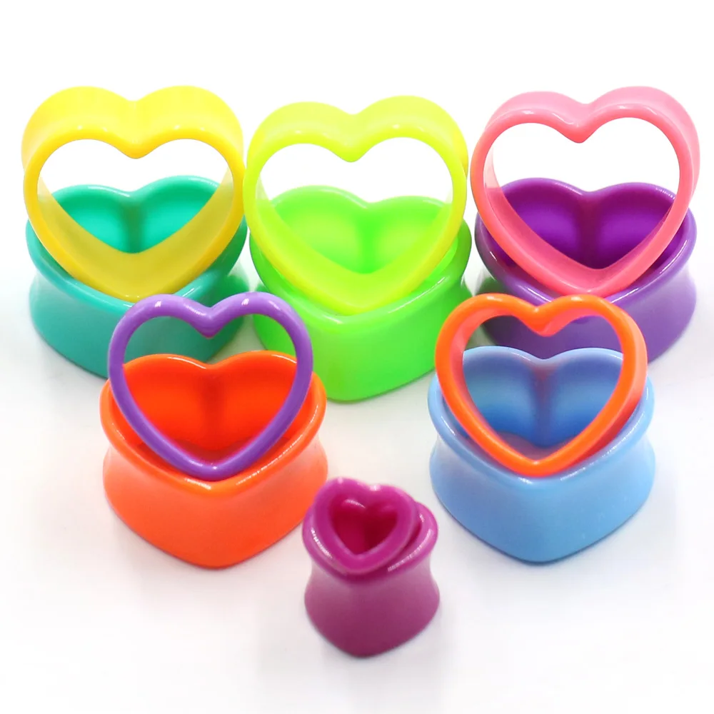 1 пара расширитель в форме сердца для ушных отверстий устройство расширения растягивающиеся полые беруши пирсинг для пирсинга уха защитник ювелирных изделий