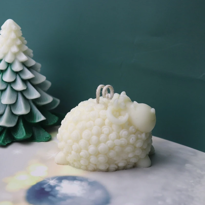 Форма в виде овечки DIY лампы форме свечи мыло силиконовые формы для изготовления