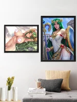 palutena girl amine sexy game nude cartoon poster wall stiker decor home gift room prints art silk
