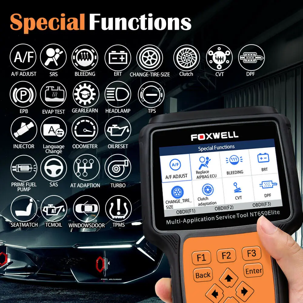 Сканер Foxwell NT650 Elite OBD2 профессиональный инструмент для диагностики автомобиля