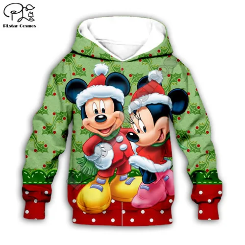 Kids hoodies Kid set Merry Christmas cosplay 3D print cartoon hoodies Santa Claus micky kawaii child Sweatshirt zipper coat boy girl Pant - Цвет: Kids hoodies
