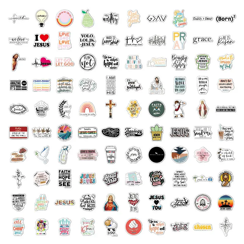 100 шт. водостойкие виниловые наклейки для ноутбука | Канцтовары офиса и дома