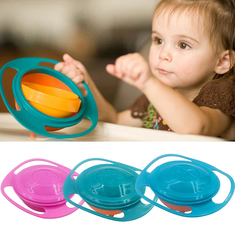 

Universal Gyro Training Bowl Practical Design Children Rotary Balance Novelty 360 Degrees Rotate Spill-Proof Baby Feeding Dishes