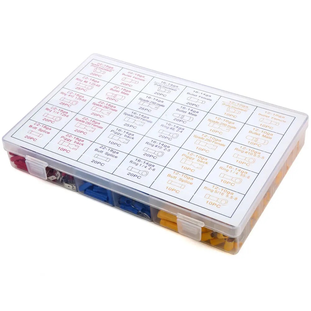 500 штук в штучной упаковке Медь холодного отжима изолированный терминал кабель