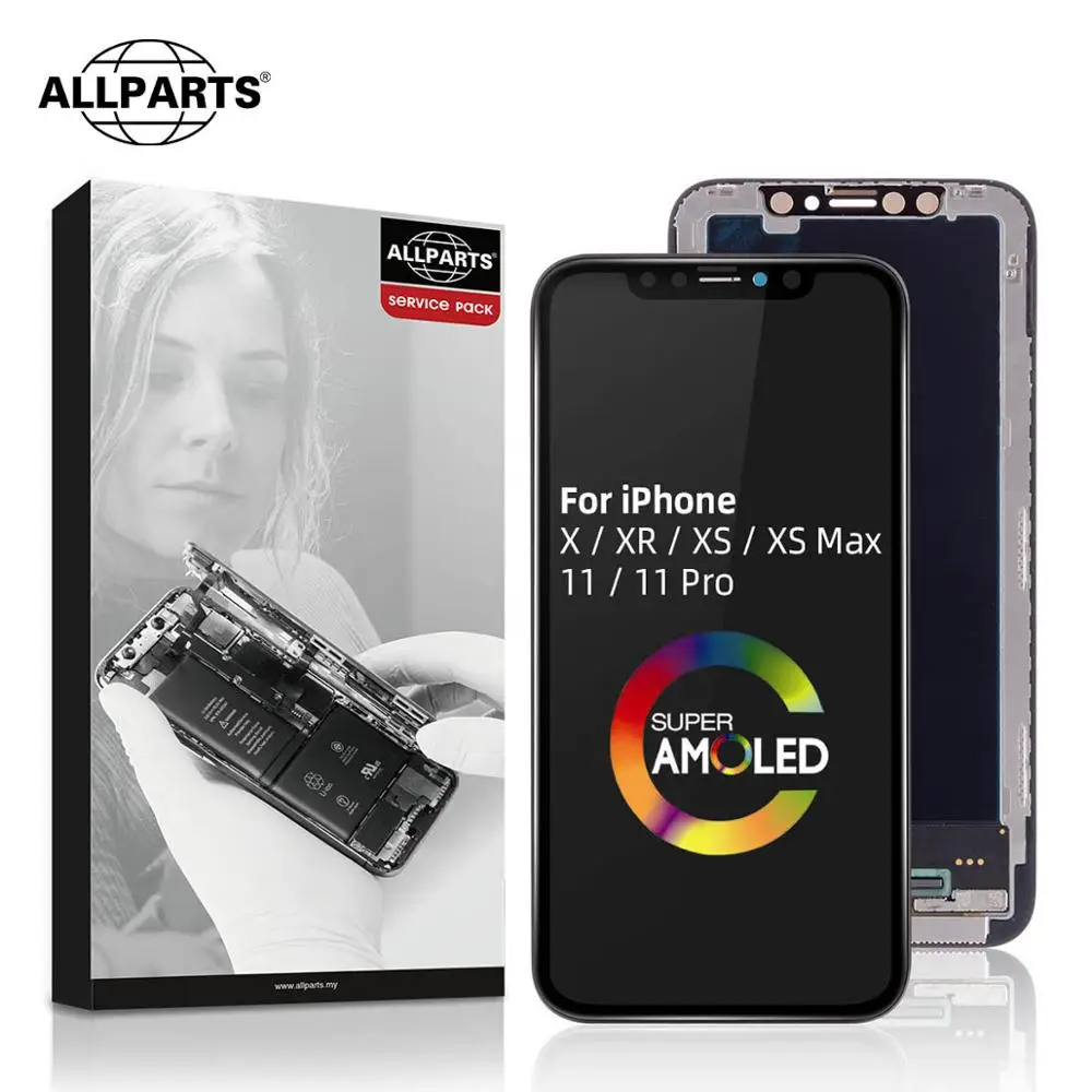 AMOLED дисплей для iPhone X XR LCD XS Max сенсорный экран WIith Рамка Замена 11 Pro дигитайзер