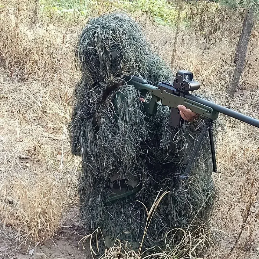 3D Лук Охота трава Ghillie пончо Снайпер пустыня камуфляж плащ для тренировок