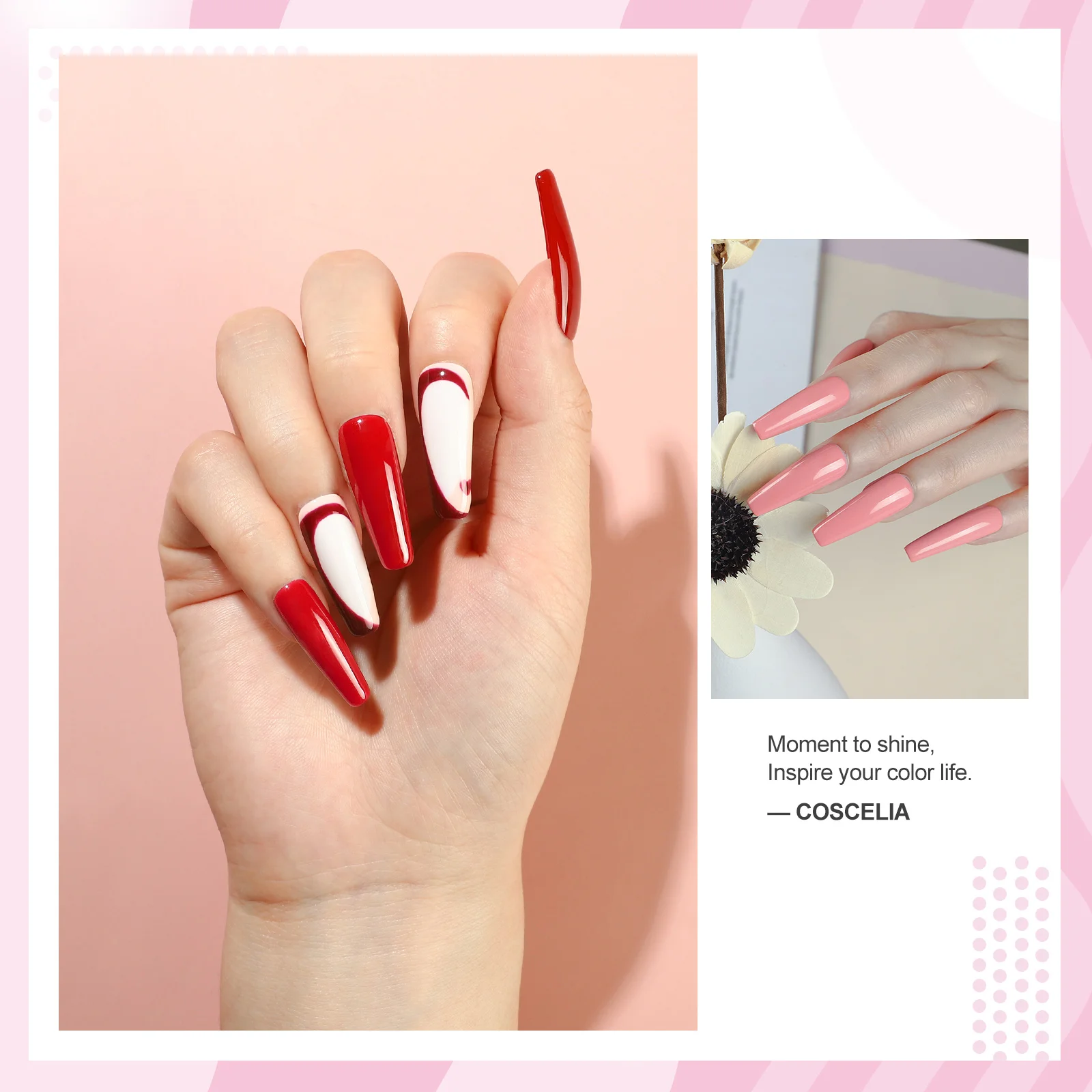 COSCELIA Профессиональный поли набор гелей для ногтей лак комплект арт дизайнерские