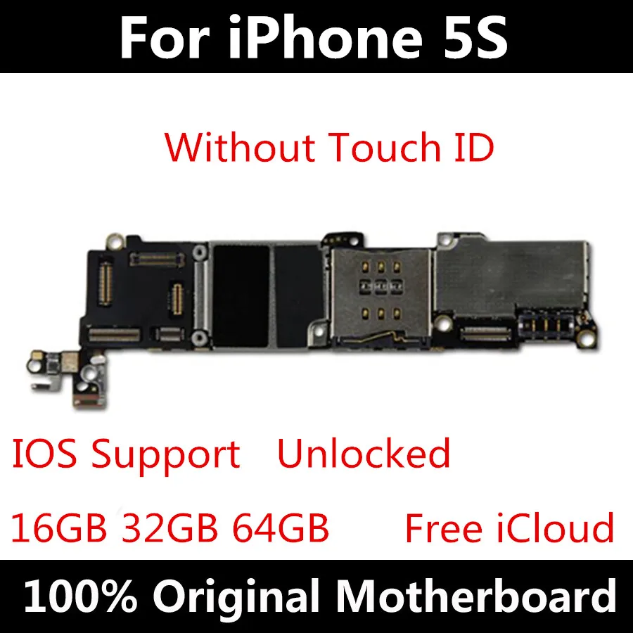 Низкая цена материнская плата для iPhone 5S 100% оригинальная разблокированная IOS