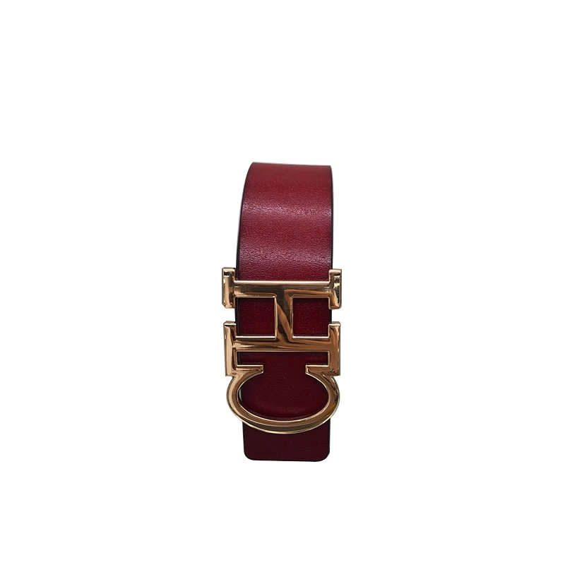 Classic split leather women belt gold alloy buckle jeans para mujer