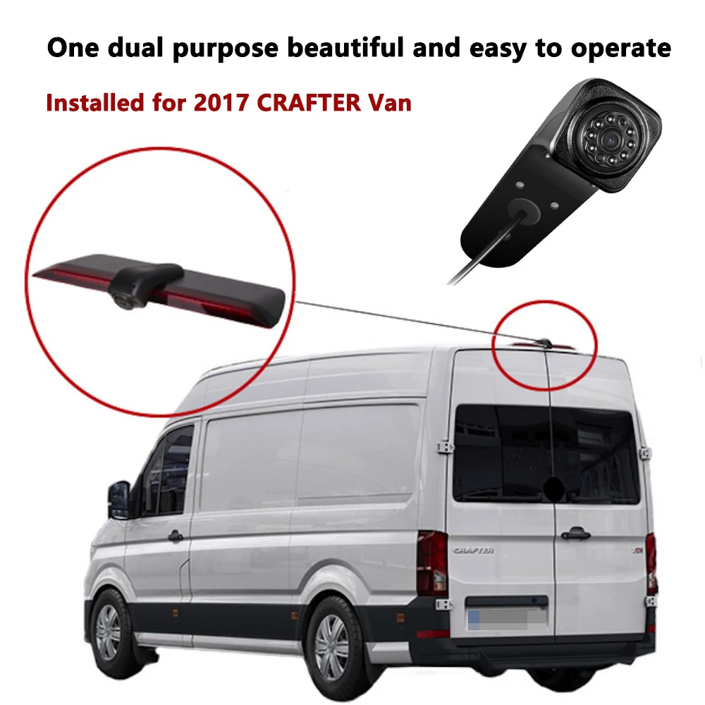 Для Volkswagen Crafter Высокий тормозной Свет выделенный hd водонепроницаемый ночного видения заднего вида камера видеонаблюдения для автомобиля