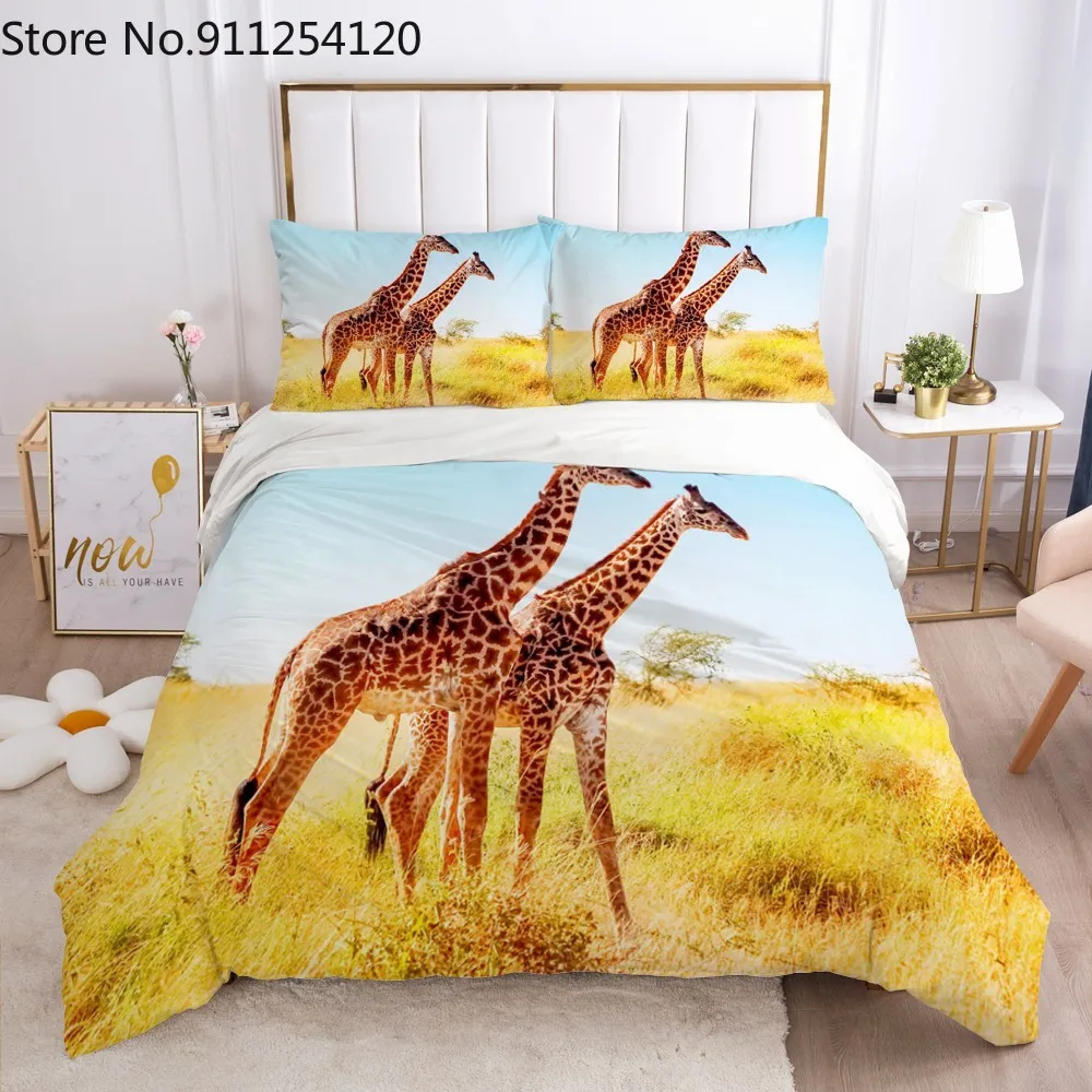 Комплект постельного белья из 2/3 предметов пододеяльник с 3D принтом лужайки и