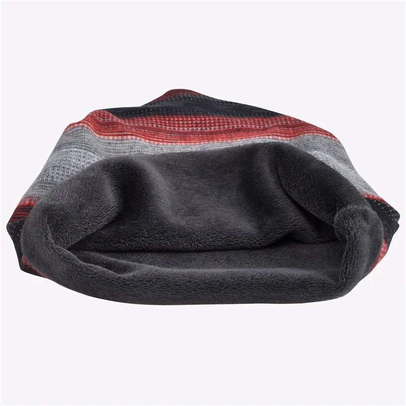 

Sport Running Cap Stripe Women Men Breathable Stretch Hat Autumn Winter Plush Neck Warmer Earmuff Hat