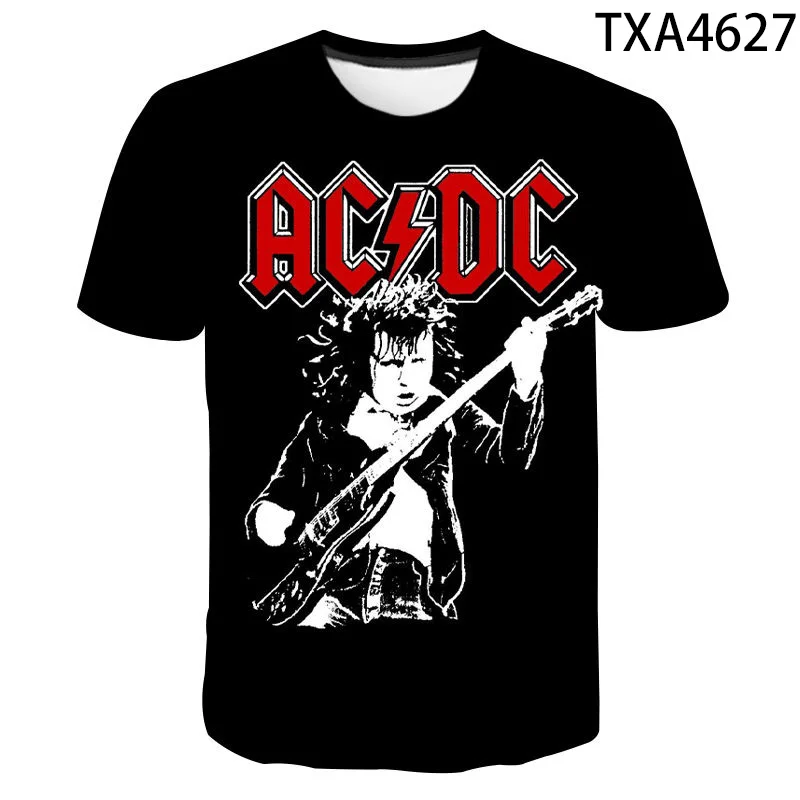 

AC DC Summer 3D Printed T Shirts Casual Men Women Comfortable Breathable Street Oversized T-Shirt Casual Short sleeve T-Shirts