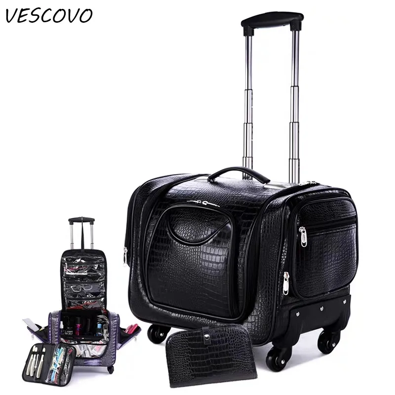 Женская многофункциональная сумка Спиннер VESCOVO на колесиках для багажа